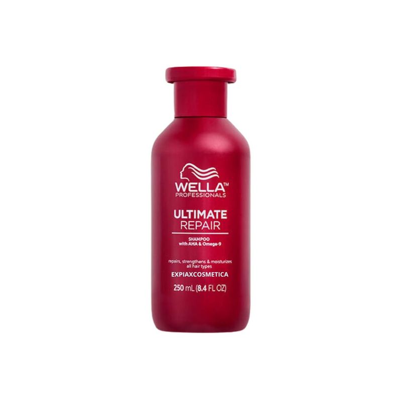 WELLA - Shampoo Ultimate Repair 250ml Paso 1 Fortalece Repara Hidrata Suaviza