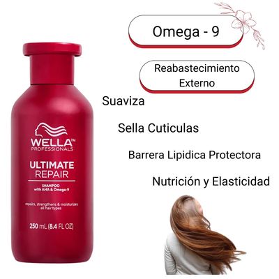 Imagen 2 del producto Shampoo Ultimate Repair 250ml Paso 1 Fortalece Repara Hidrata Suaviza