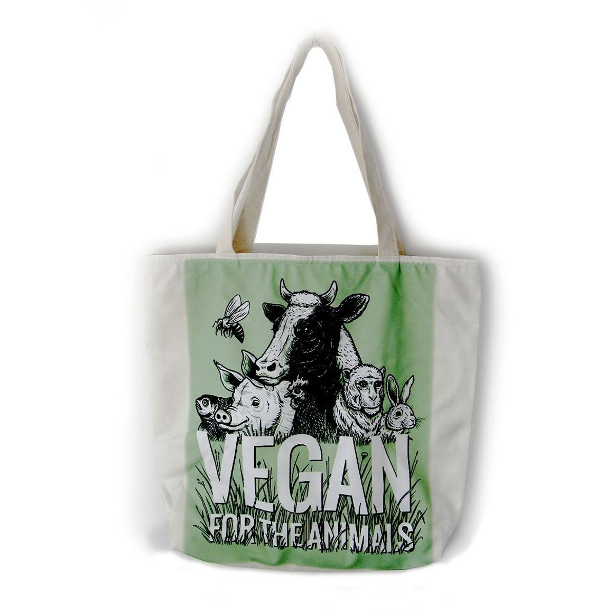 GENERICO - Bolso De Compras Resistente Estampados De Veganos verde