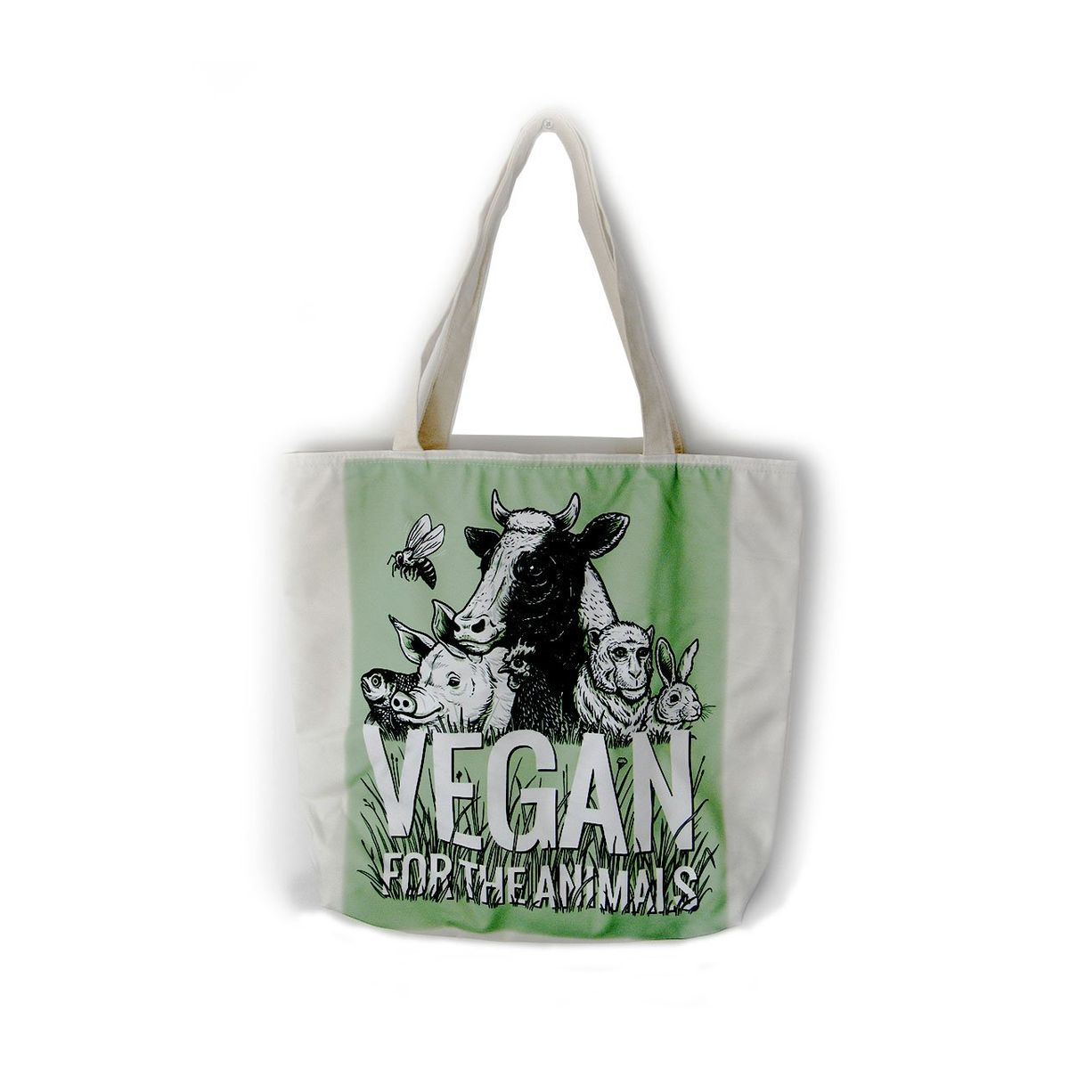 GENERICO - Bolso De Compras Resistente Estampados De Veganos verde