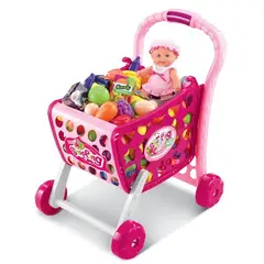 OEM - CARRITO SUPERMERCADO MUSICAL008-902 ROSA