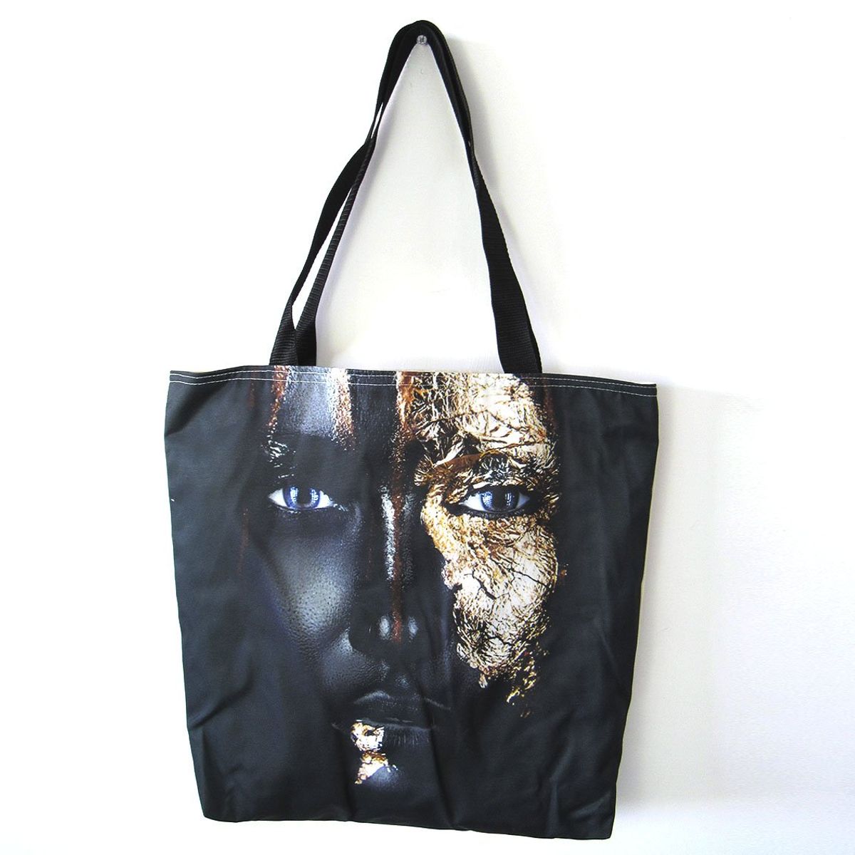 GENERICO - Bolso De Compras Resistente Estampados De Negro Elegante