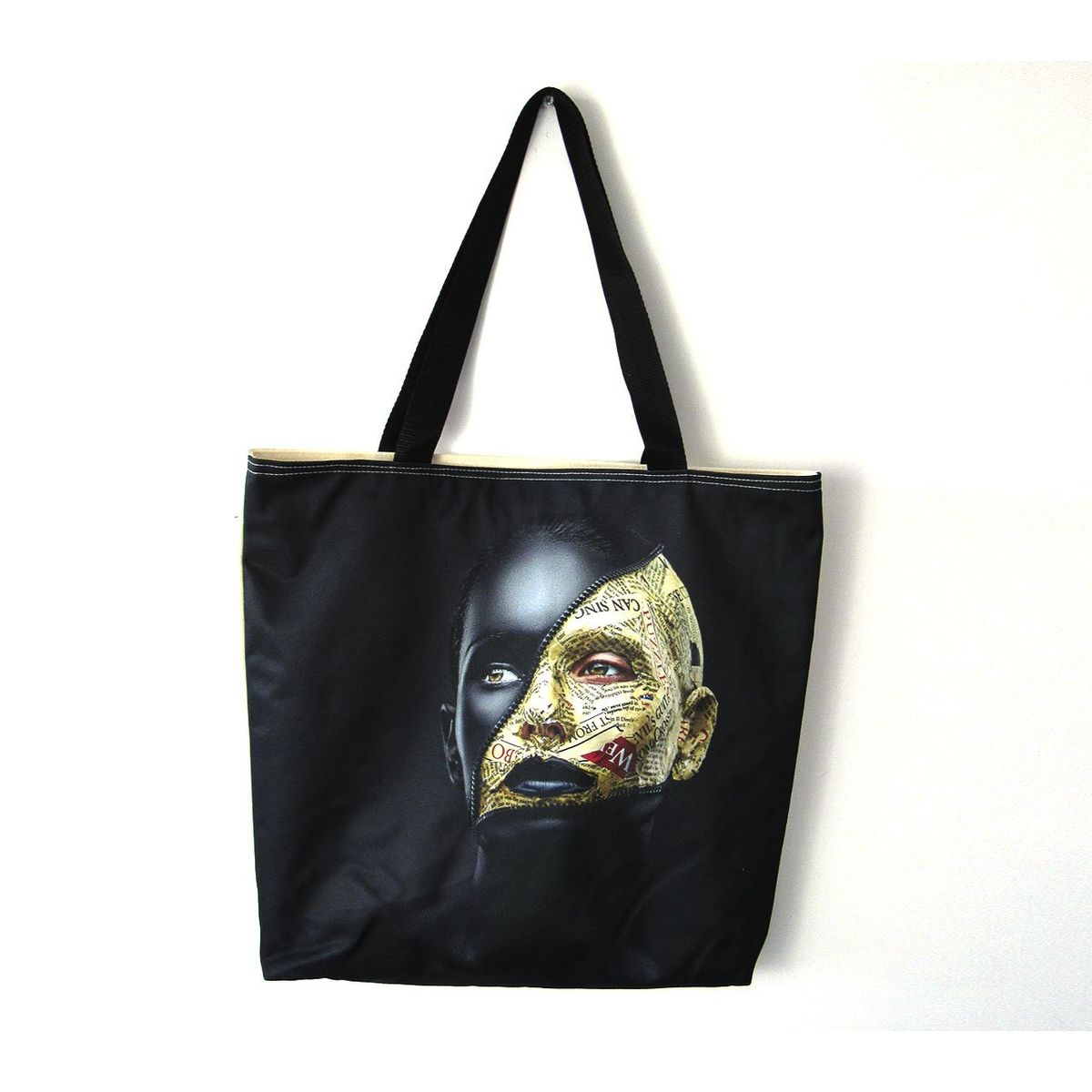 GENERICO - Bolso De Compras Resistente Estampados De Negro Gotico