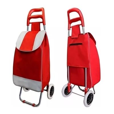 Imagen 2 del producto Carrito De Compras De Tela 30kg carrito De Feria COLOR BURDEO