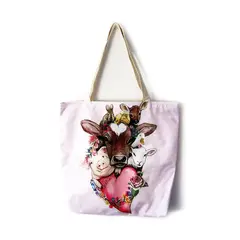 GENERICO - Bolso De Compras Resistente Estampados De Vegano de corazon