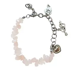 GENERICO - Pulsera de piedra cuarzo rosa