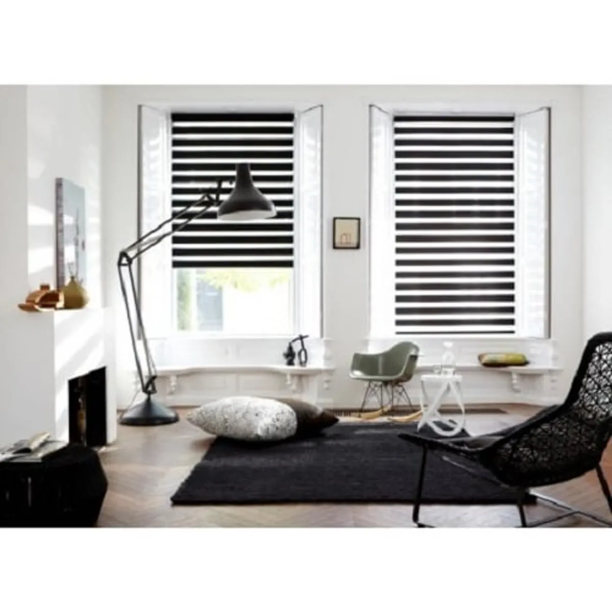 GENERICO - cortina roller duo 100x240 dia y noche NEGRO