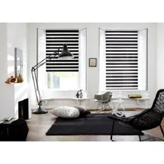 GENERICO - Cortina roller duo 100x240 dia y noche NEGRO