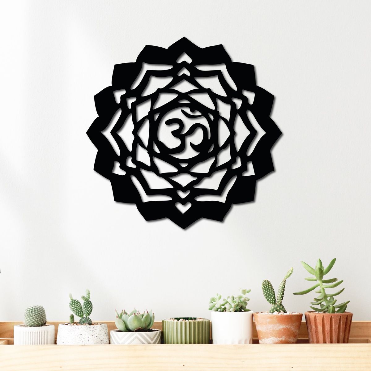 ELAB PROPIA - Cuadro Decorativo Chakra Sahasrara 40x40cm - Madera Fun Republic