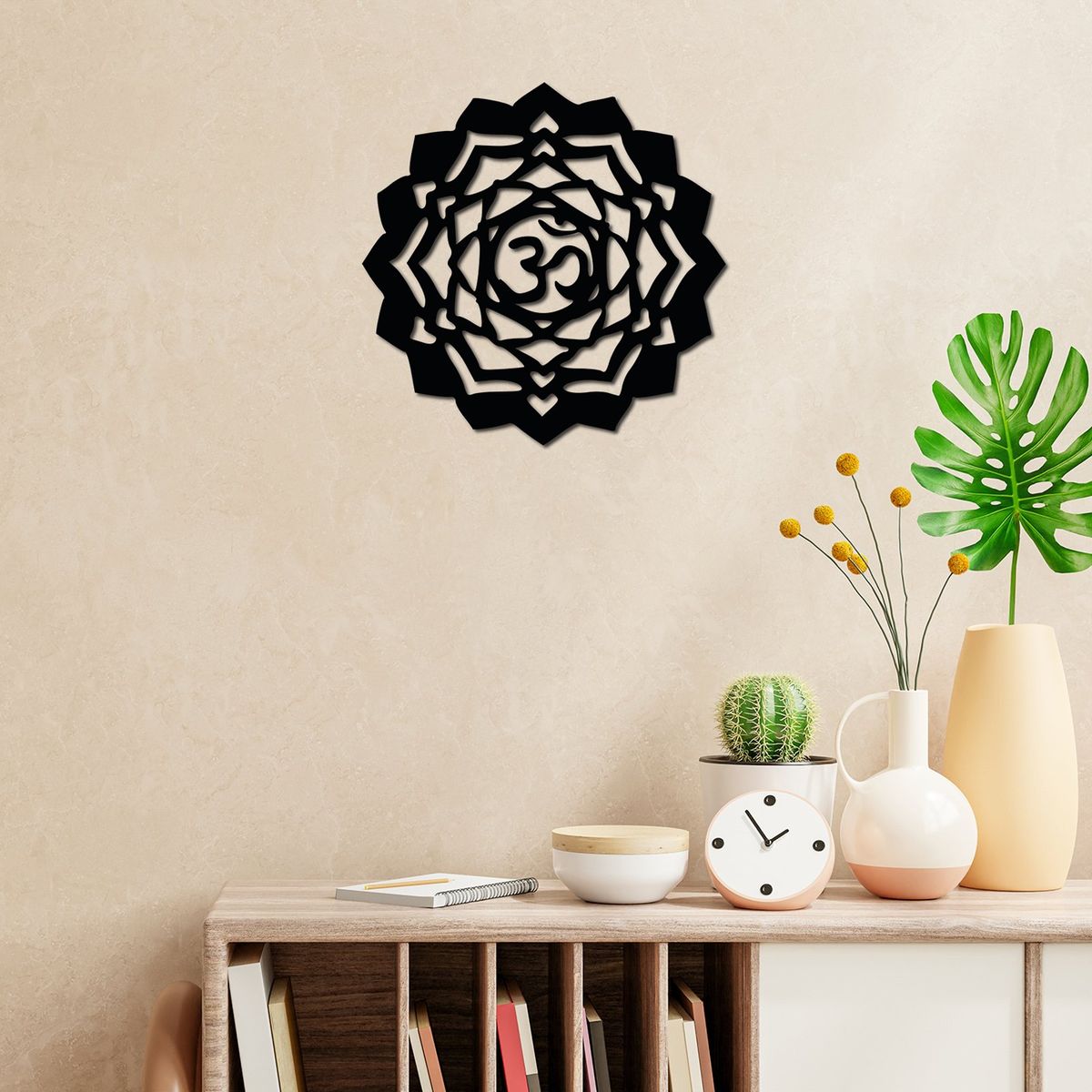 ELAB PROPIA - Cuadro Decorativo Chakra Sahasrara 40x40cm - Madera Fun Republic