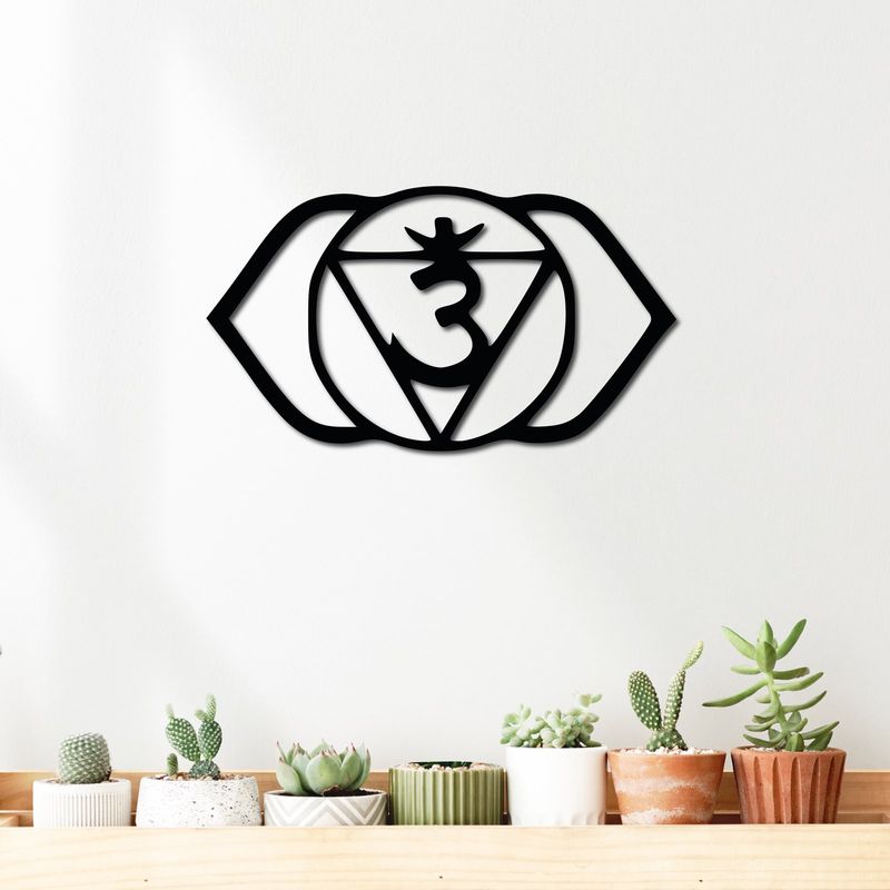 ELAB PROPIA - Cuadro Decorativo Chakra Ajna 40x23cm - Madera Fun Republic