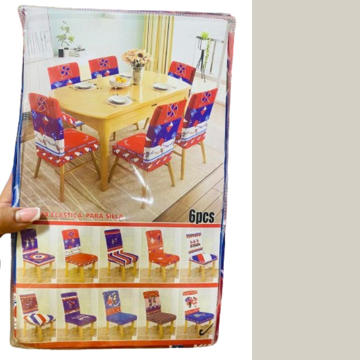 GENERICO - Set 6 Fundas de Silla para Fiestas Patrias Chilenas