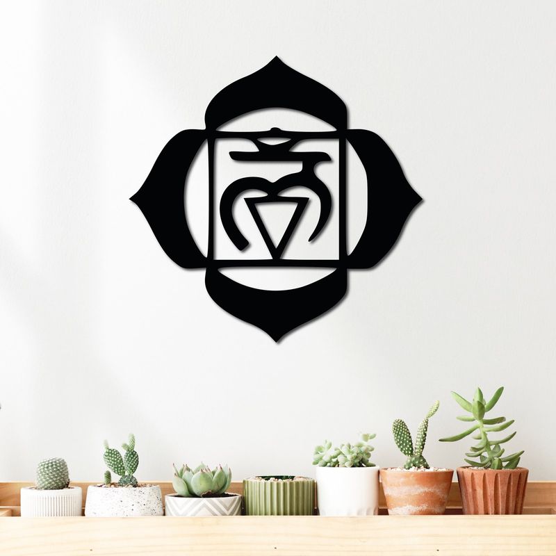 ELAB PROPIA - Cuadro Decorativo Chakra Muladhara 40x40cm - Madera Fun Republic