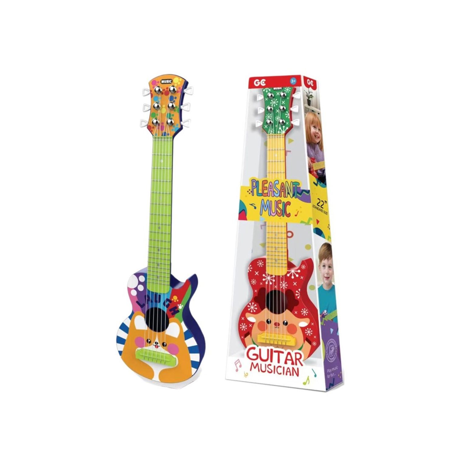 GENERICO Juguete Musical Guitarra de Cuerdas 56cm