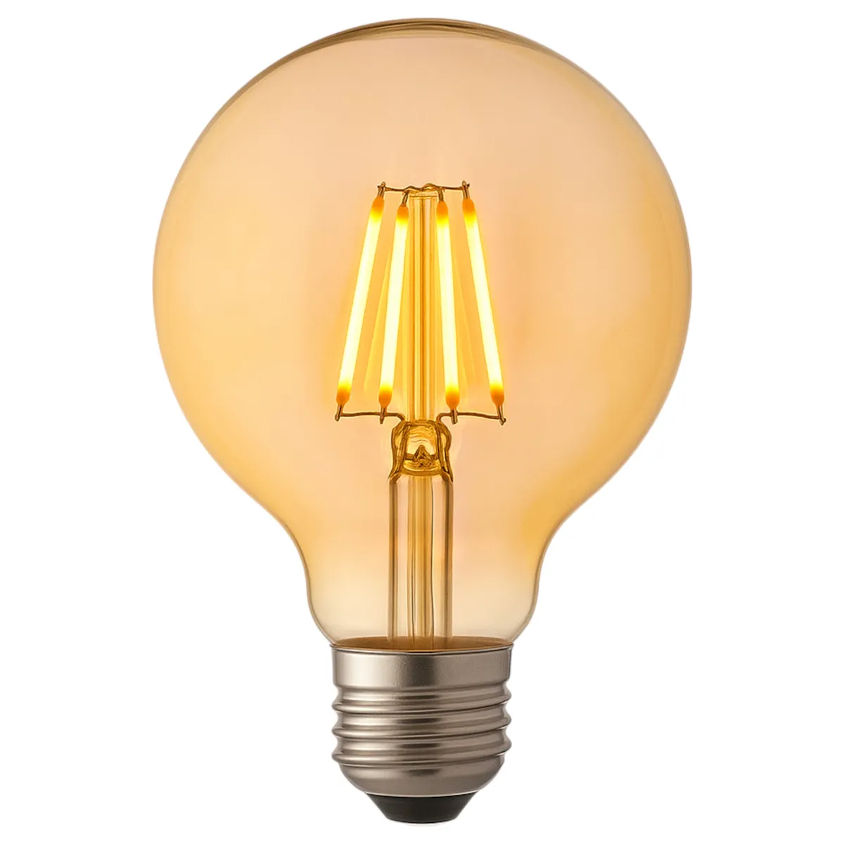 WELLMAX - Ampolleta LED Filament Deco Globo Wellmax E27 Calida 8W G95