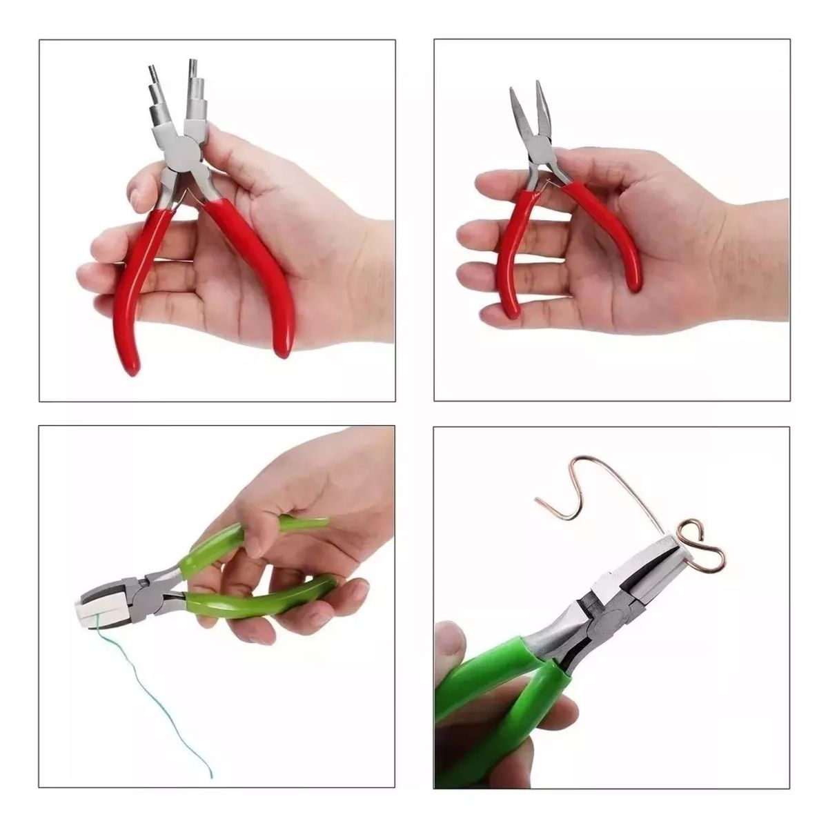 KUANGYE - 3 Alicates Para Armado Bisuteria Punta Corte Engarce Plana