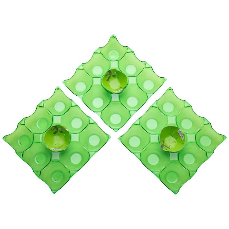 CASASUNCO - Set de 3 bandejas para huevos verde