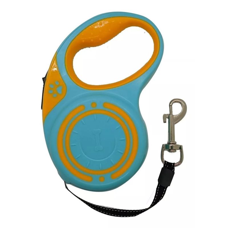 GENERICO - Correa Retractil Mascota Extensible 5 Metros celeste