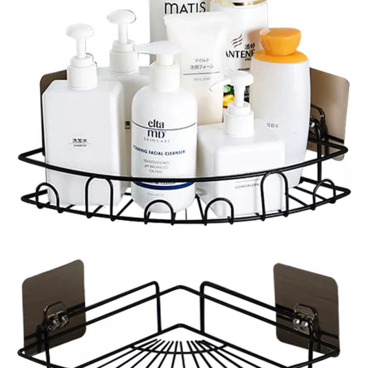 KUANGYE - Esquinero Organizador Ducha Baño Adhesivo Set 2 Inoxidable