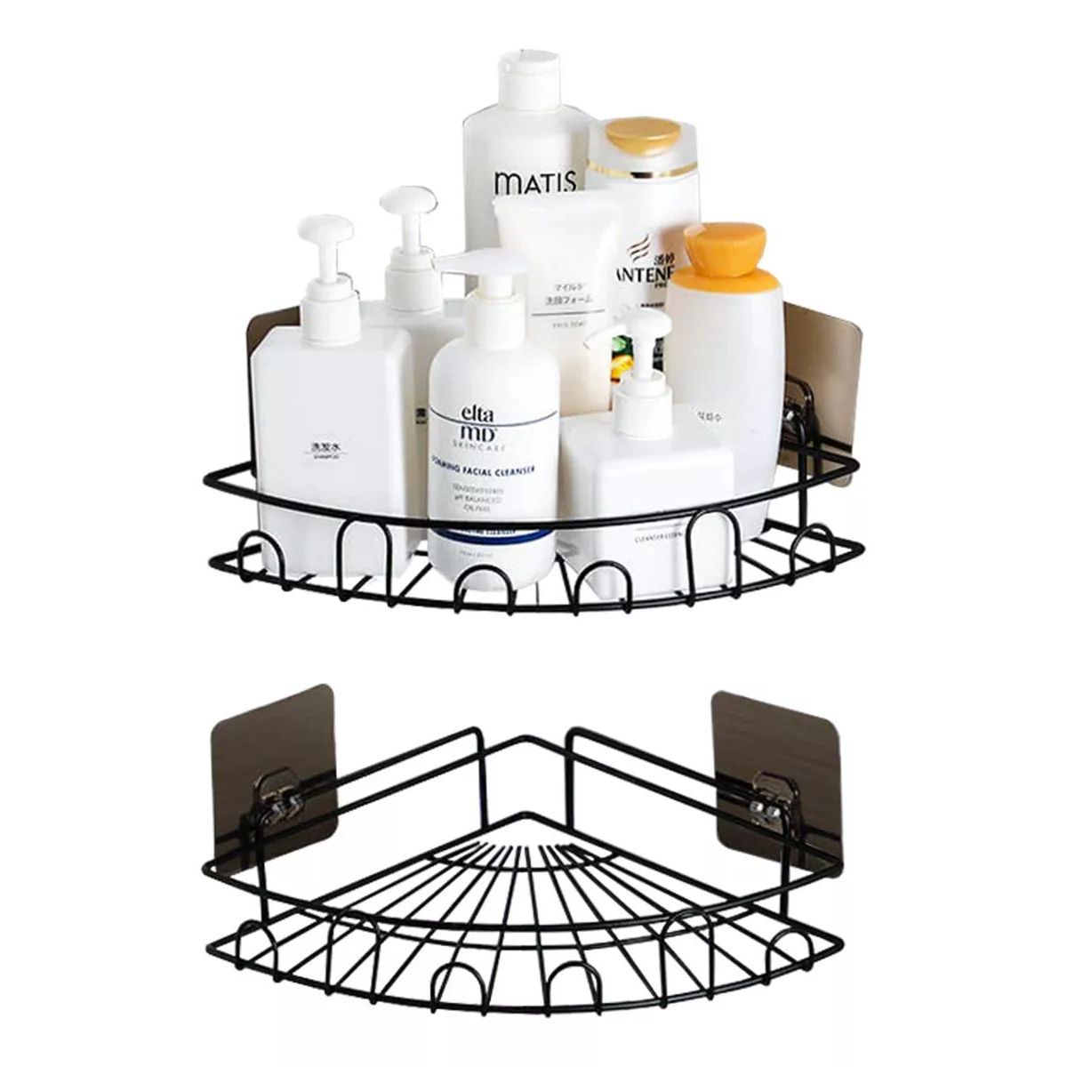 KUANGYE - Esquinero Organizador Ducha Baño Adhesivo Set 2 Inoxidable