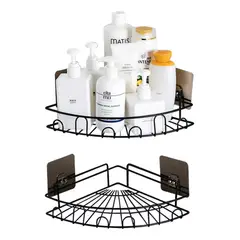 KUANGYE - Esquinero Organizador Ducha Baño Adhesivo Set 2 Inoxidable