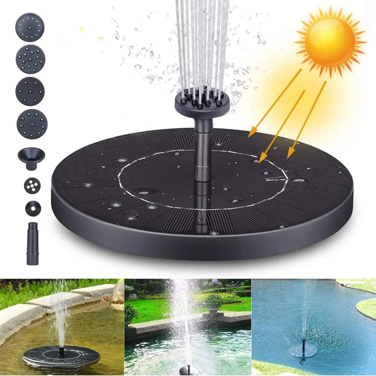 GENERICO - Fuente De Agua Solar Flotante Para Piscina Y Estanques