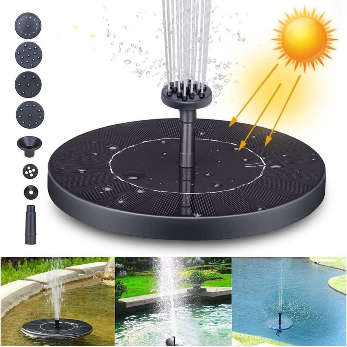 GENERICO - Fuente De Agua Solar Flotante Para Piscina Y Estanques