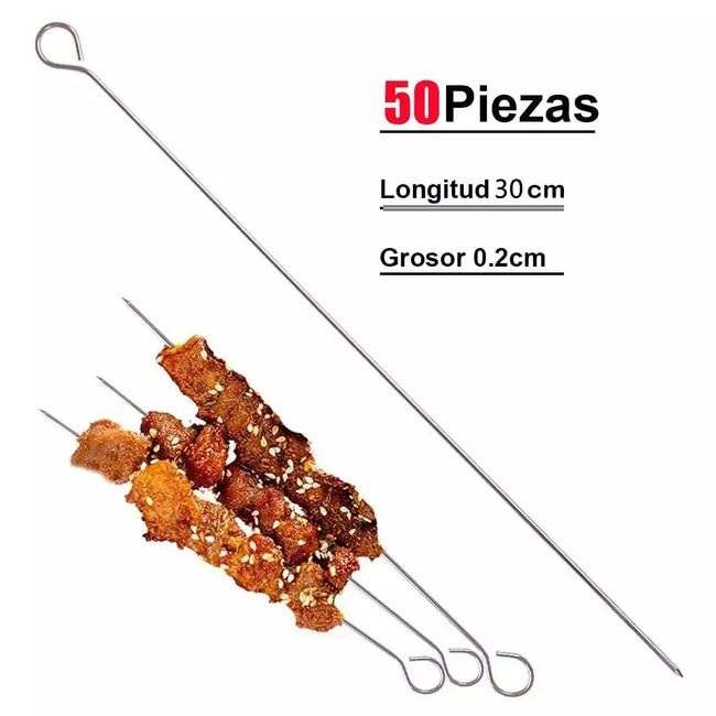 KUANGYE - X50 Pinchos Anticuchos Brochetas Asados Fierros Barbacoa