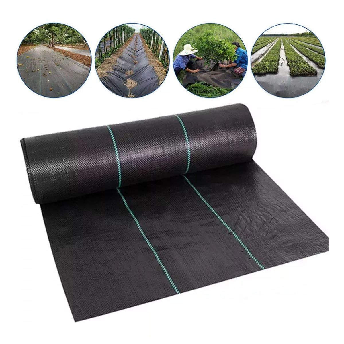 KUANGYE - Malla Antimaleza Cubresuelo 2m De Ancho X 5m De Largo