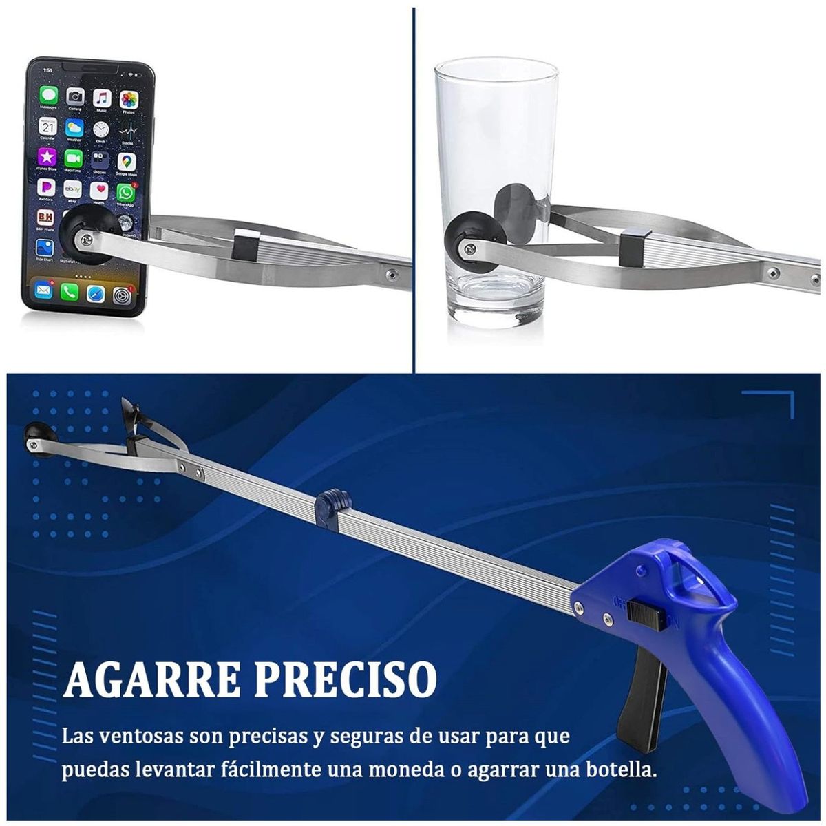 KUANGYE - Pistola Alcanza Objetos Con Pinza Extencion De Mano