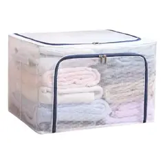 GENERICO - Caja Almacenamiento Para Ropa Transparente Soporte De Metal
