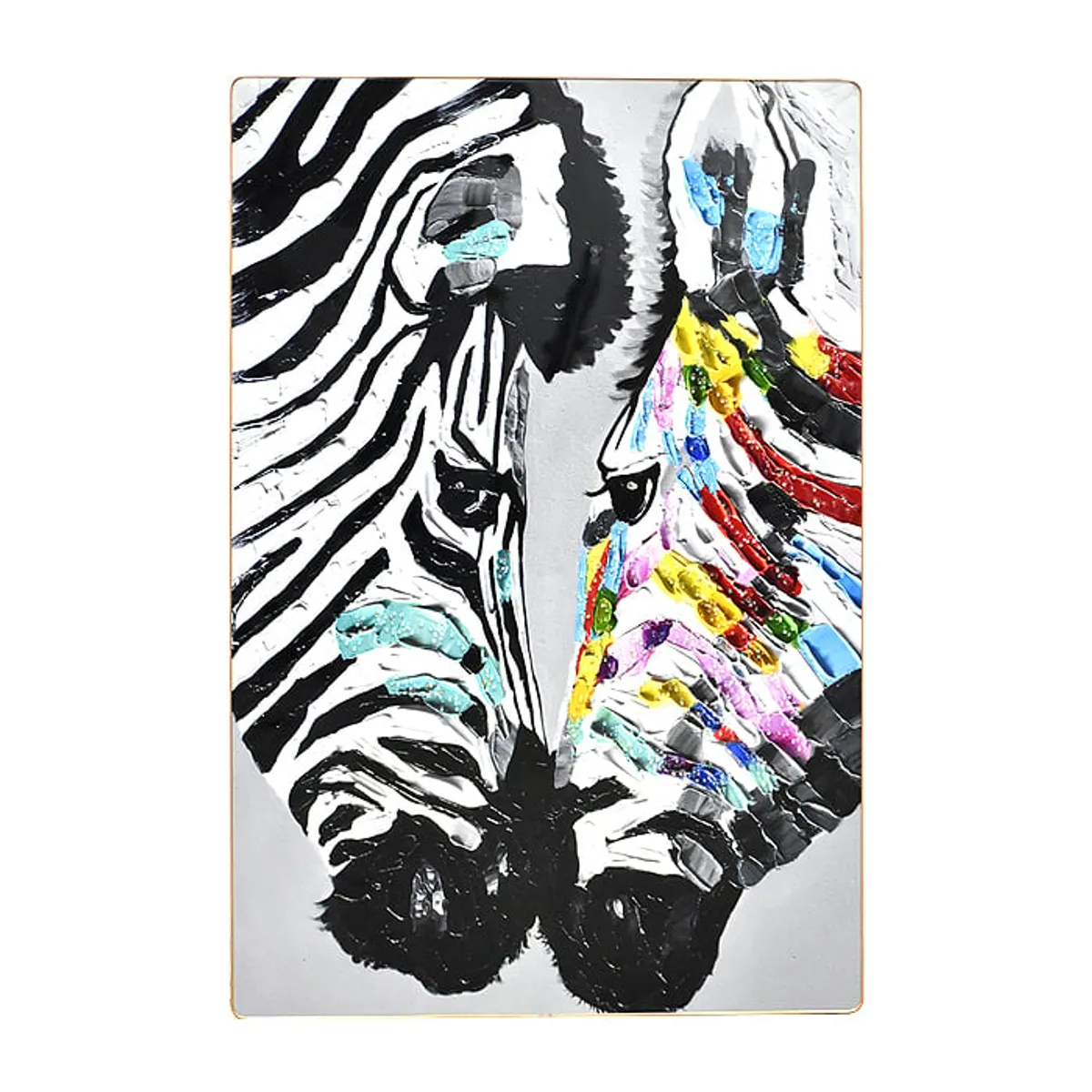 MSA MUEBLES SANTA ANA - Cuadro Amor de Cebras Bright 60×90