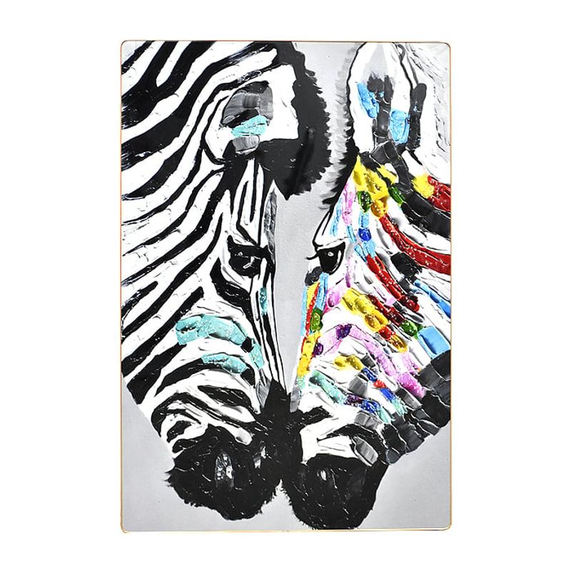 GENERICO - Cuadro Amor de Cebras Bright 60×90