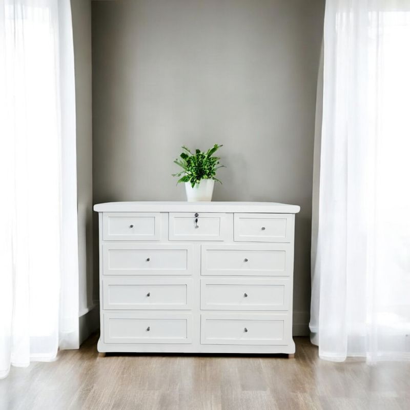 GENERICO - Comoda de madera lacada  9 cajones ( rieles telescopicos ) MGR MUEBLES