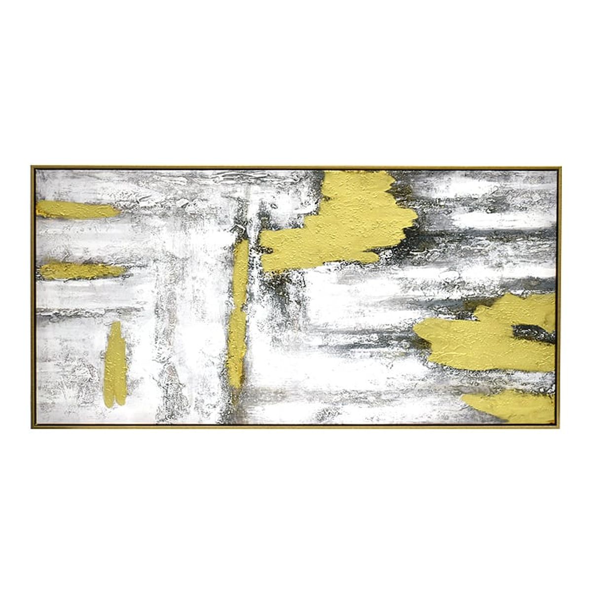 MSA MUEBLES SANTA ANA - Cuadro Abstracto Dorado 120 x 60