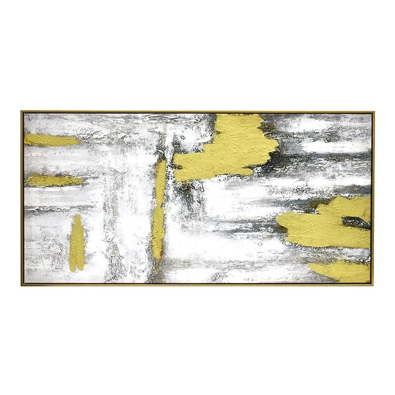 GENERICO - Cuadro Abstracto Dorado 120 x 60