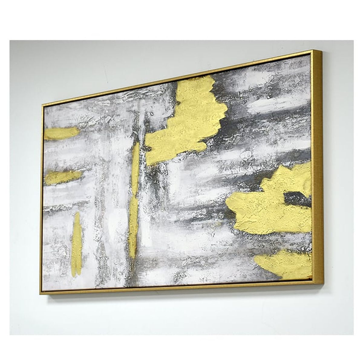 MSA MUEBLES SANTA ANA - Cuadro Abstracto Dorado 120 x 60