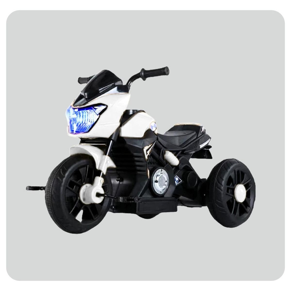 AUCKLAND OUTDOOR - Moto Niño Antivuelco A Bateria Recargable Luz Y Sonido Blanca