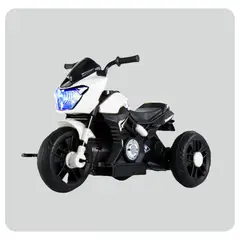 AUCKLAND OUTDOOR - Moto Niño Antivuelco A Bateria Recargable Luz Y Sonido Blanca