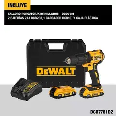 DEWALT - Taladro Percutor Inalámbrico 20v Brushless Dcd7781d2