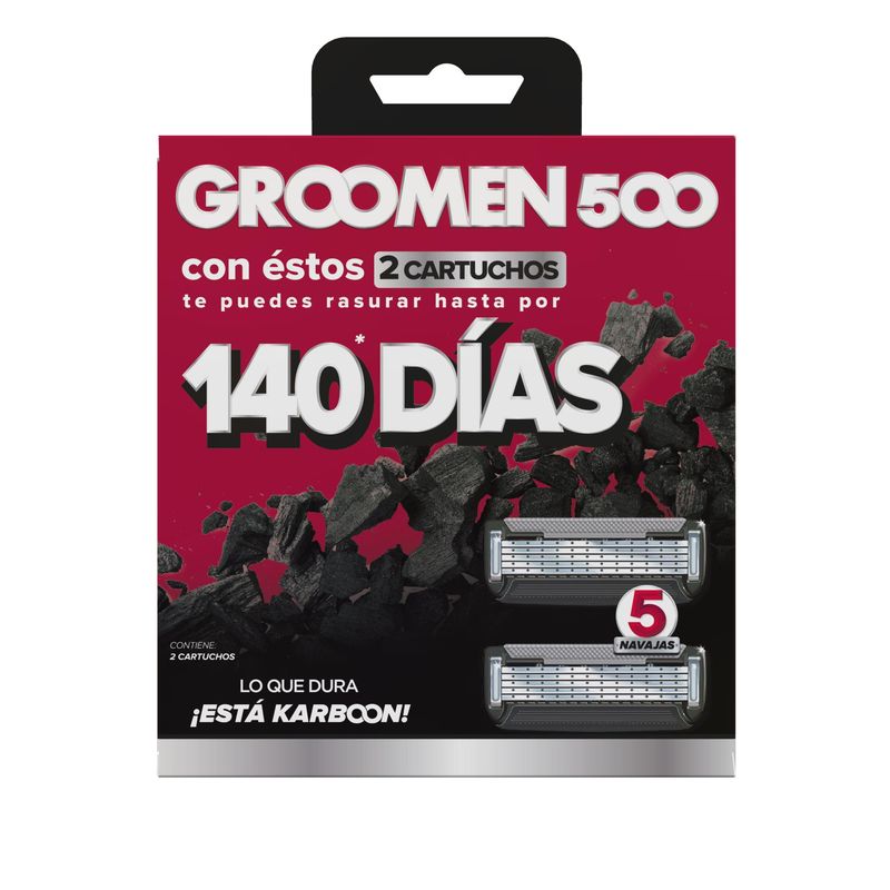 GROOMEN - Repuesto Maquina Afeitar Groomen 500 X 2 Repuestos