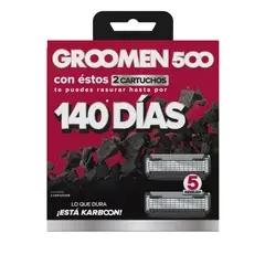 GROOMEN - Repuesto Maquina Afeitar 500 X 2 Repuestos