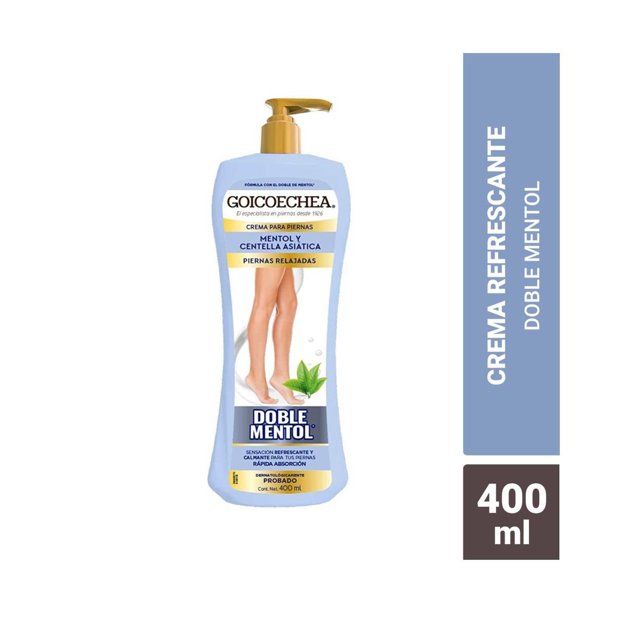 GOICOECHEA - Goicoechea Crema Para Piernas Doble Mentol 400 ml