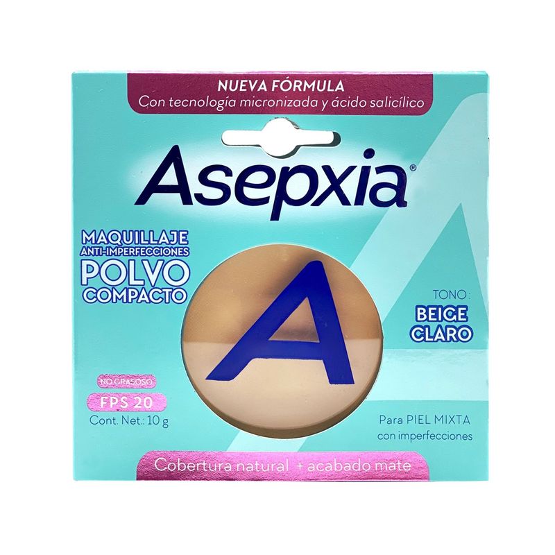 ASEPXIA - Asepxia Maquillaje Polvo Compacto Beige Claro 10 Gr