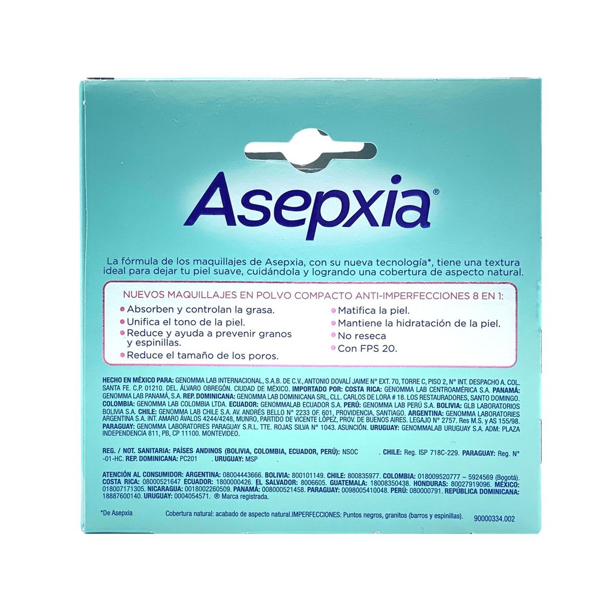 ASEPXIA - Asepxia Maquillaje Polvo Compacto Beige Mediano 10 Gr