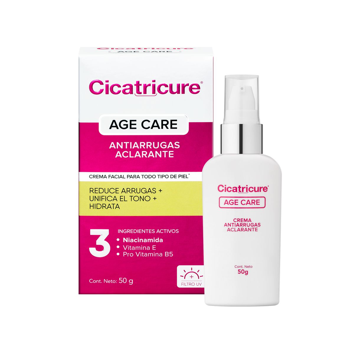 CICATRICURE - Cicatricure Age Care Crema Antiarrugas Aclarante 50 G