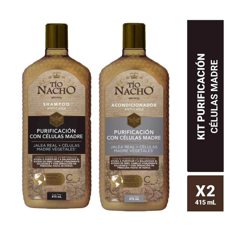 TIO NACHO - Tío Nacho Shampoo + Acondicionador Células Madre Vegetales