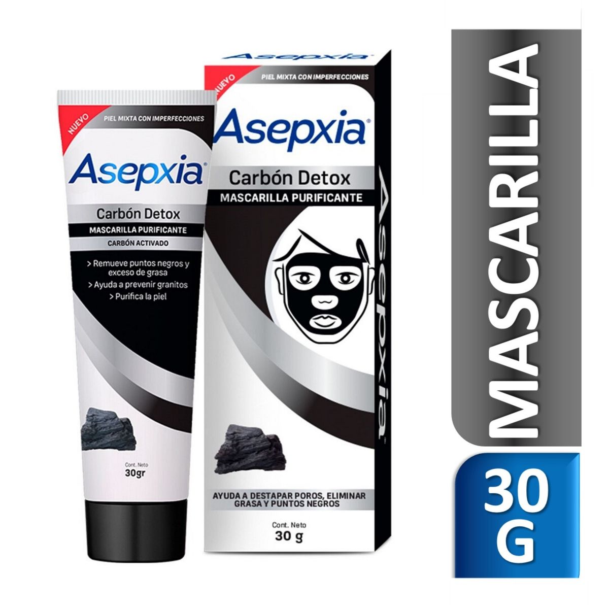 ASEPXIA - Asepxia Mascarilla Peel Off Purificante Carbón 30 Gr