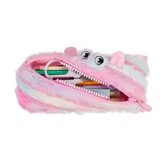 FABER-CASTELL - Estuche de Furry Monster Rosado y Amarillo