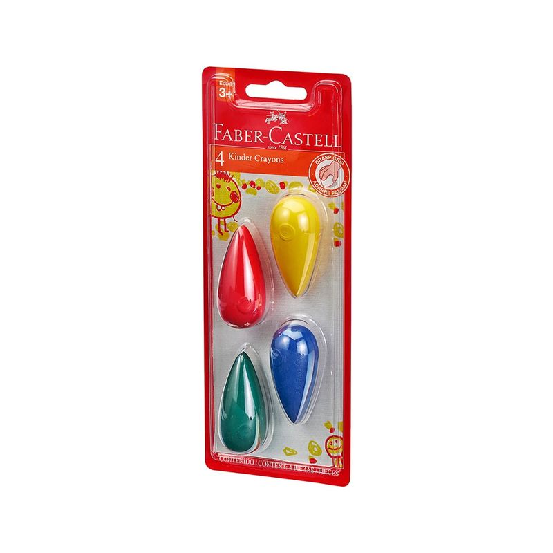 FABER-CASTELL - Crayones Pre-Escolares Faber-Castell Tropo x4 Colores